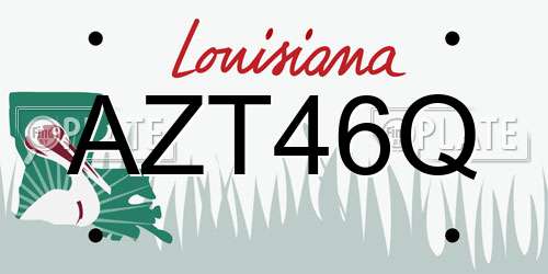 AZT46Q Louisiana License Plate