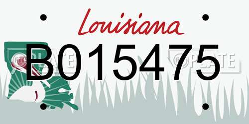 B015475 Louisiana License Plate