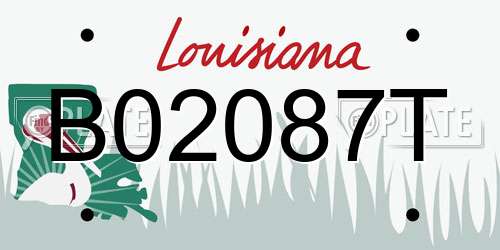 B02087T Louisiana License Plate