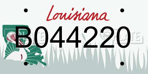 B044220 Louisiana License Plate