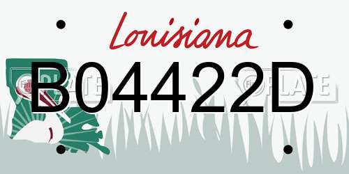 B04422D Louisiana License Plate