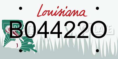 B04422O Louisiana License Plate