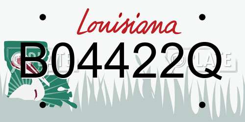 B04422Q Louisiana License Plate
