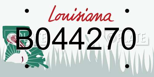 B044270 Louisiana License Plate