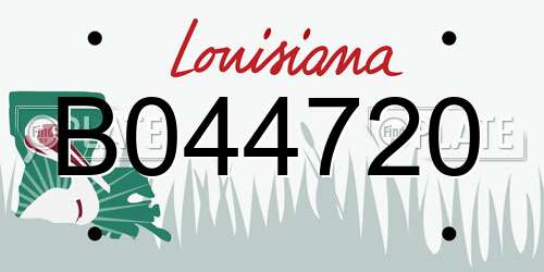 B044720 Louisiana License Plate