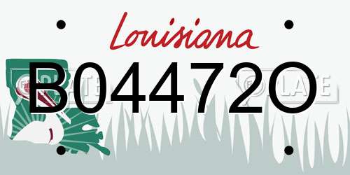 B04472O Louisiana License Plate