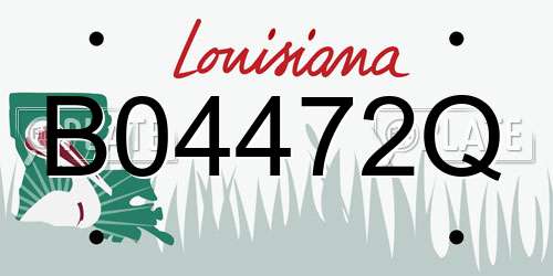 B04472Q Louisiana License Plate