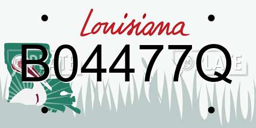B04477Q Louisiana License Plate