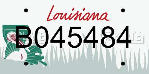 B045484 Louisiana License Plate