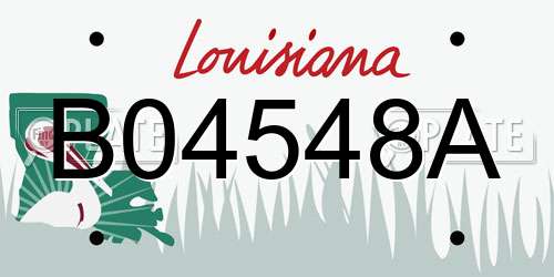 B04548A Louisiana License Plate