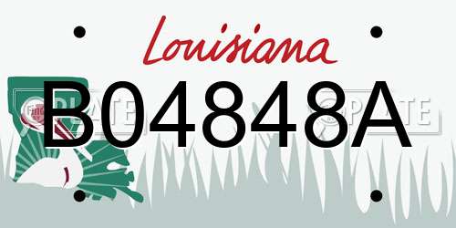 B04848A Louisiana License Plate