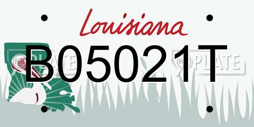 B05021T Louisiana License Plate