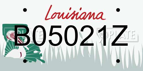 B05021Z Louisiana License Plate