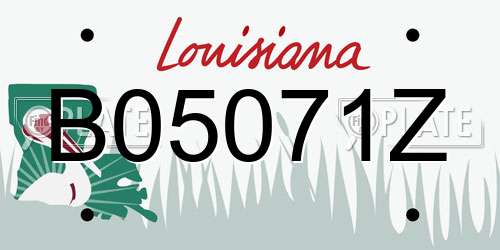 B05071Z Louisiana License Plate