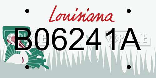 B06241A Louisiana License Plate