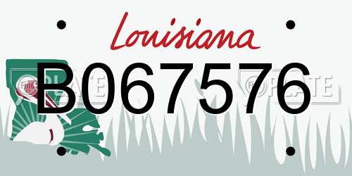 B067576 Louisiana License Plate