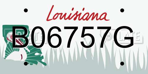 B06757G Louisiana License Plate