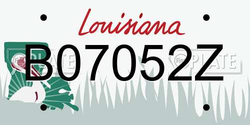 B07052Z Louisiana License Plate