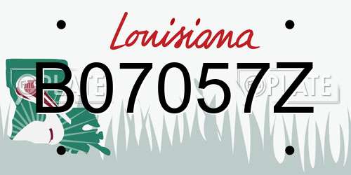 B07057Z Louisiana License Plate