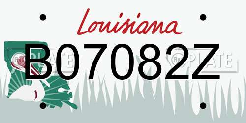 B07082Z Louisiana License Plate