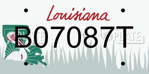 B07087T Louisiana License Plate