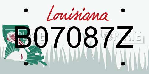 B07087Z Louisiana License Plate