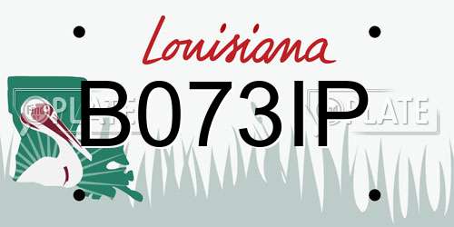 B073IP Louisiana License Plate
