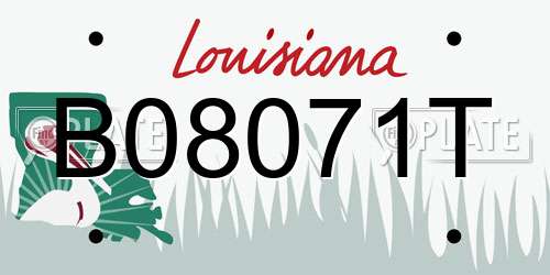 B08071T Louisiana License Plate