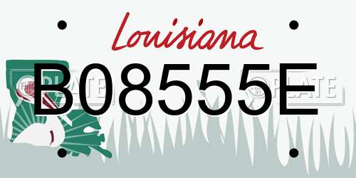 B08555E Louisiana License Plate