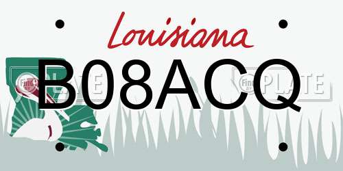 B08ACQ Louisiana License Plate