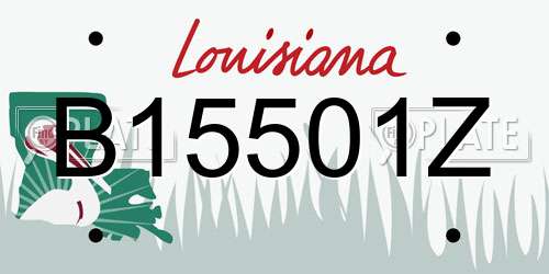 B15501Z Louisiana License Plate
