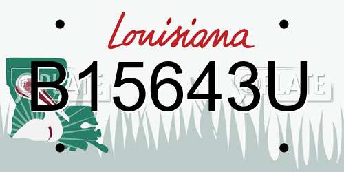 B15643U Louisiana License Plate