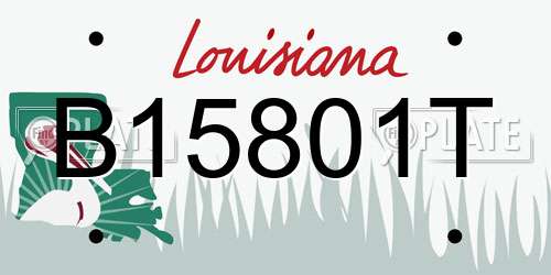 B15801T Louisiana License Plate