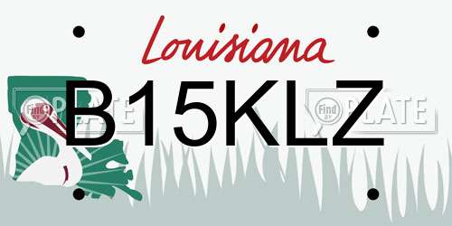 B15KLZ Louisiana License Plate