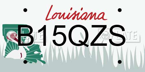 B15QZS Louisiana License Plate
