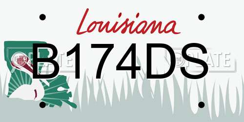 B174DS Louisiana License Plate