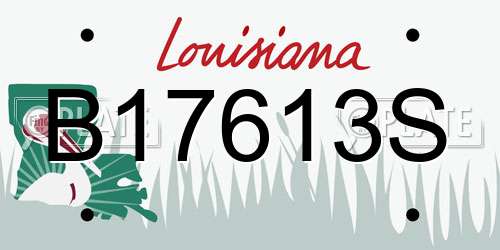 B17613S Louisiana License Plate