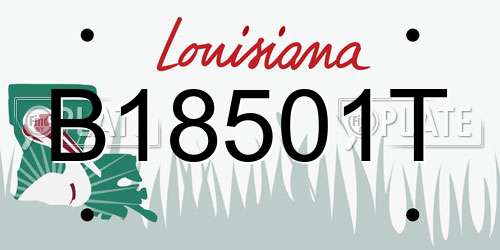 B18501T Louisiana License Plate