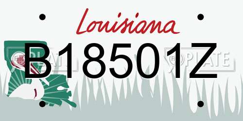 B18501Z Louisiana License Plate