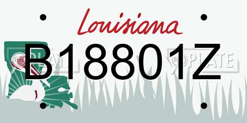 B18801Z Louisiana License Plate