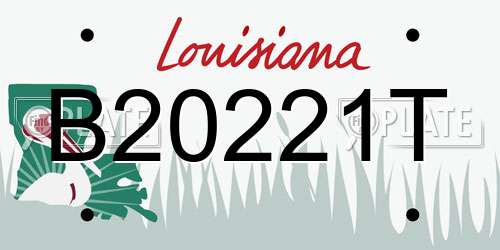 B20221T Louisiana License Plate