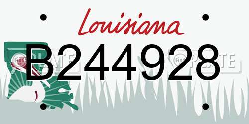 B244928 Louisiana License Plate