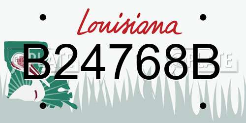 B24768B Louisiana License Plate
