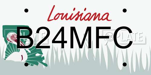 B24MFC Louisiana License Plate