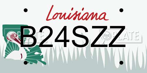 B24SZZ Louisiana License Plate