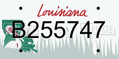 B255747 Louisiana License Plate