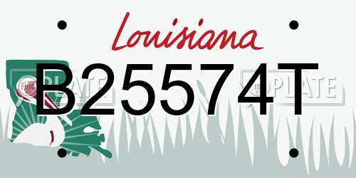 B25574T Louisiana License Plate