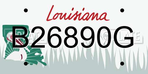 B26890G Louisiana License Plate