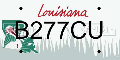 B277CU Louisiana License Plate