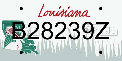 B28239Z Louisiana License Plate